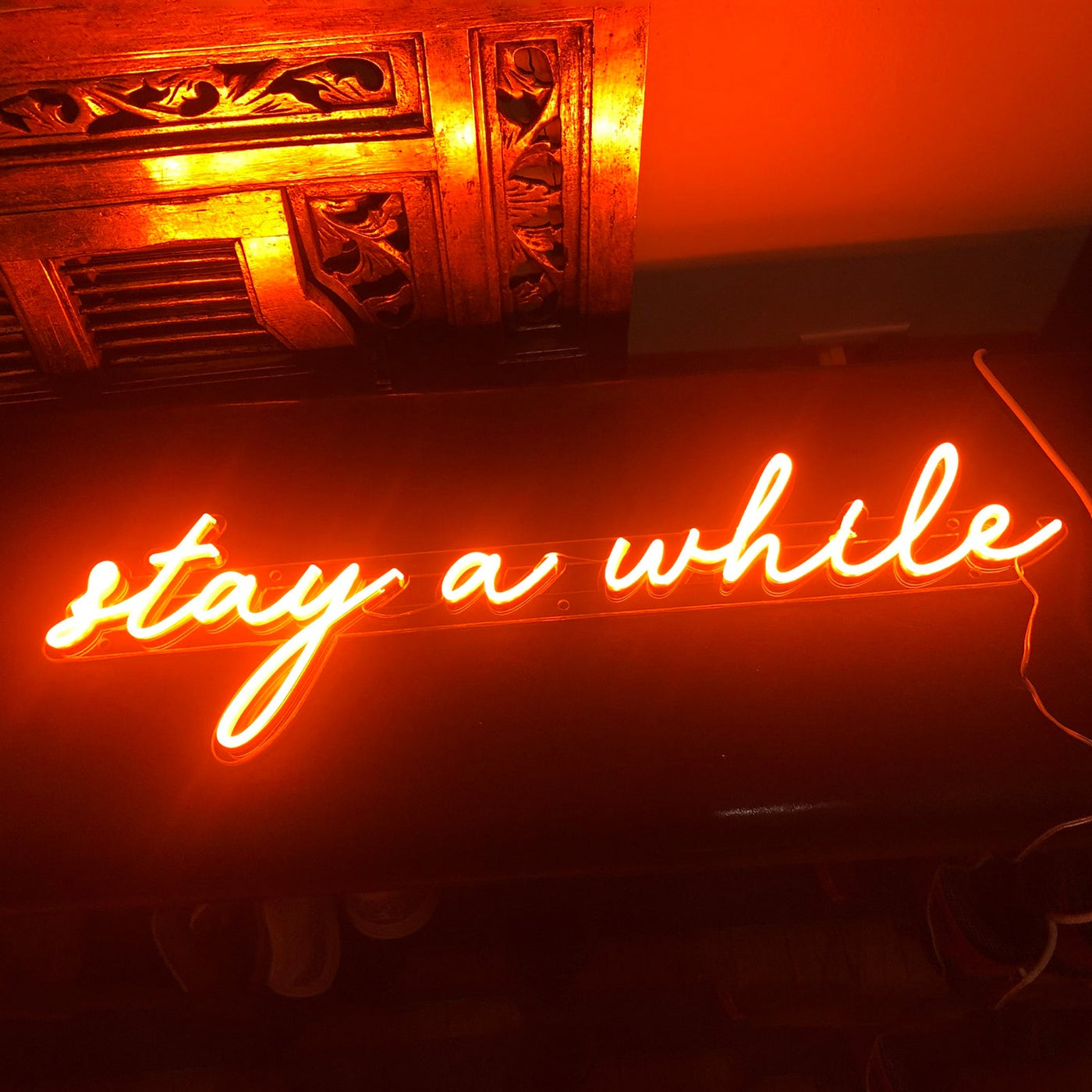 stay a while Neon Signs Led Neon Light Wall Hanging