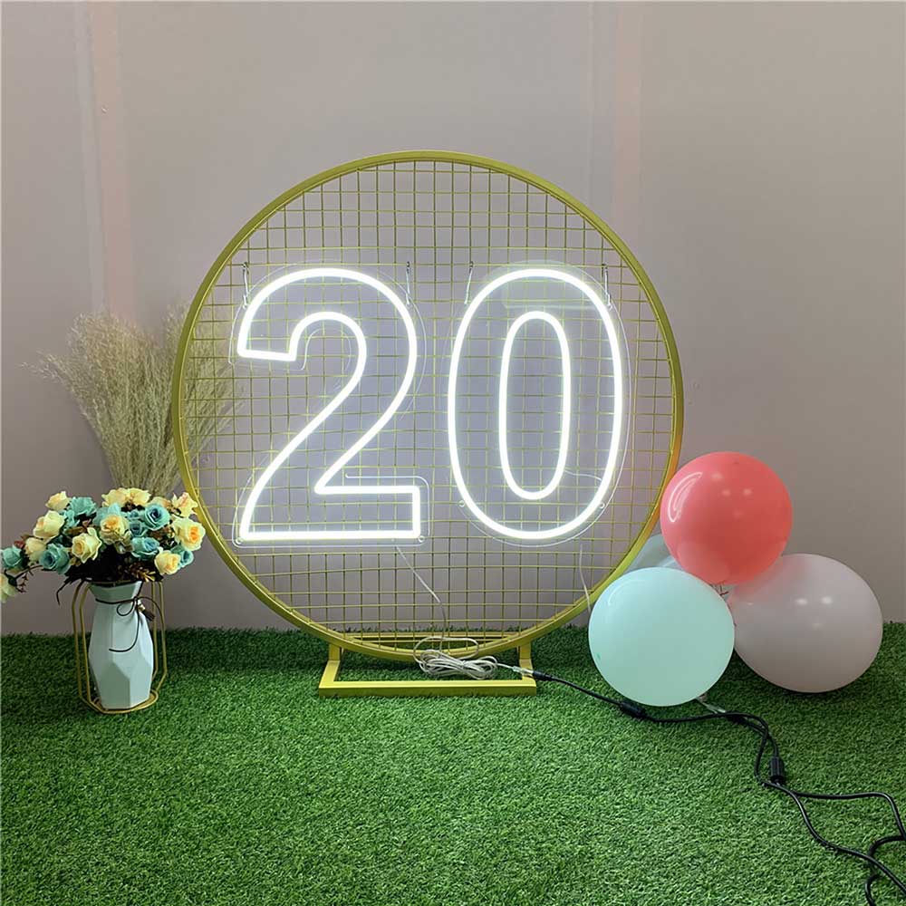 Custom Numbers Neon Signs Birthday Annual Event Anniversary House Number Personalize Number Lighting