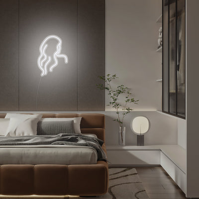 Mini Long Hair Lady Back LED Neon Signs Led Neon Lighting