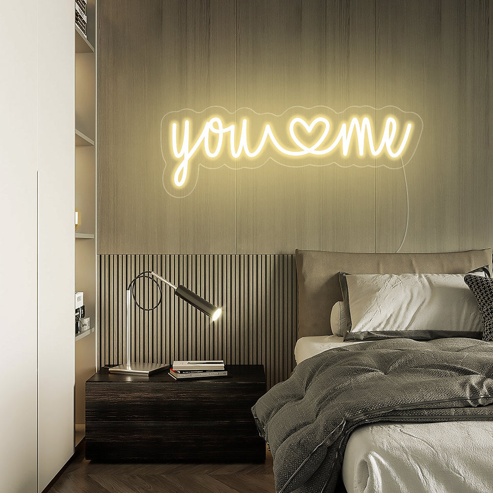 you love me Neon Signs with Love Heart Led Neon Light