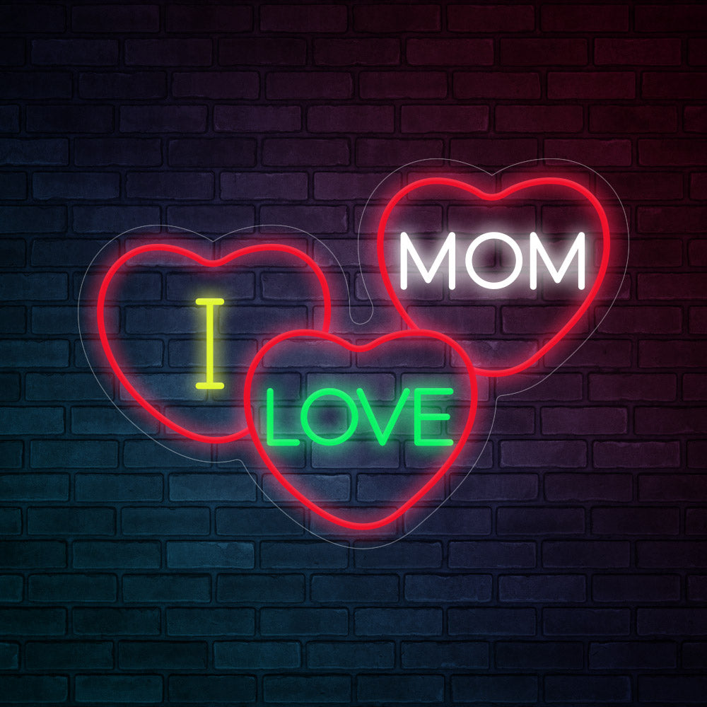 I LOVE MOM Neon Signs Led Neon Lighting