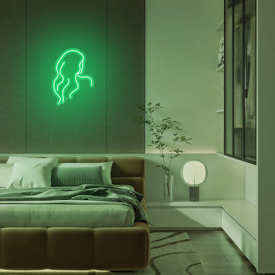 Mini Long Hair Lady Back LED Neon Signs Led Neon Lighting