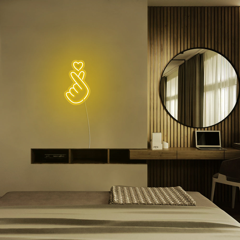Mini Finger Heart LED Neon Signs Led Neon Lighting