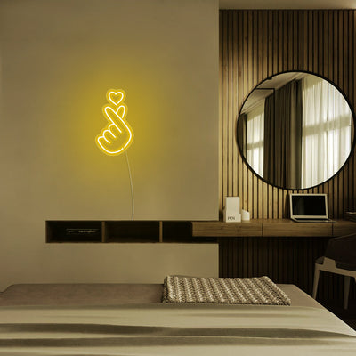Mini Finger Heart LED Neon Signs Led Neon Lighting