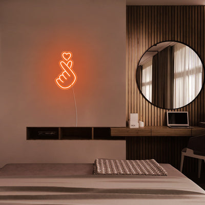 Mini Finger Heart LED Neon Signs Led Neon Lighting