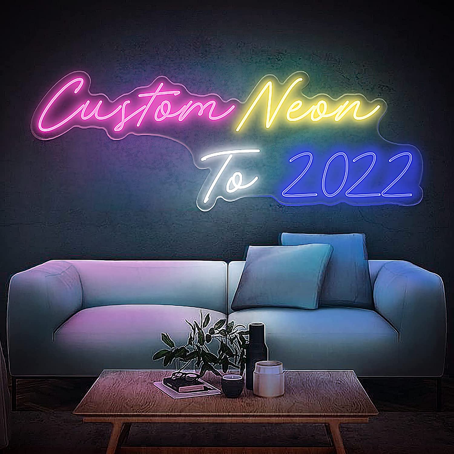 Neon Two Custom Neon Sign Two Lines Text Led Neon Lighting – NeonSignKingdom