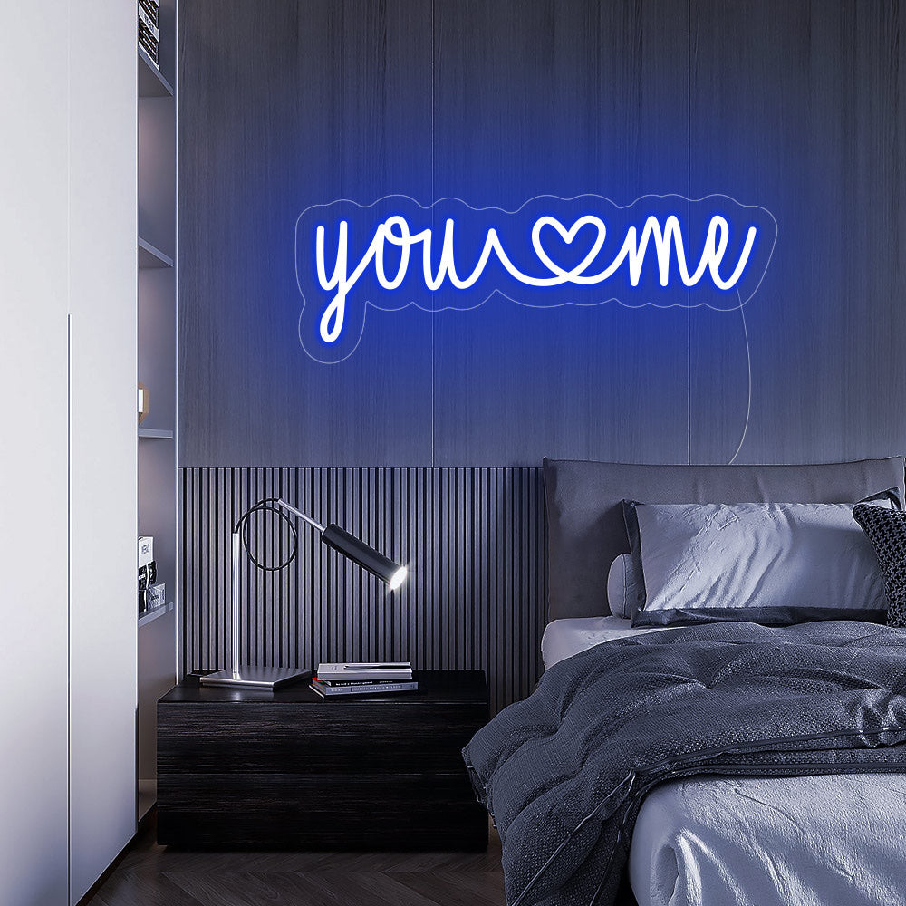 you love me Neon Signs with Love Heart Led Neon Light