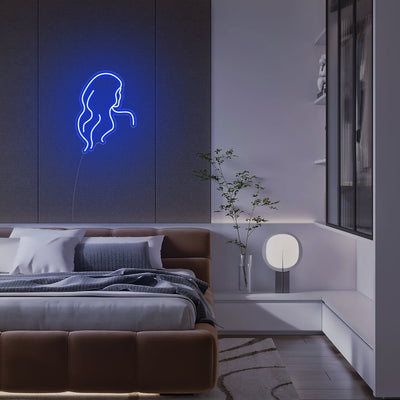 Mini Long Hair Lady Back LED Neon Signs Led Neon Lighting