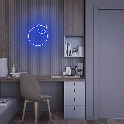 Mini curled up kitty cute cat LED Neon Signs Led Neon Lighting