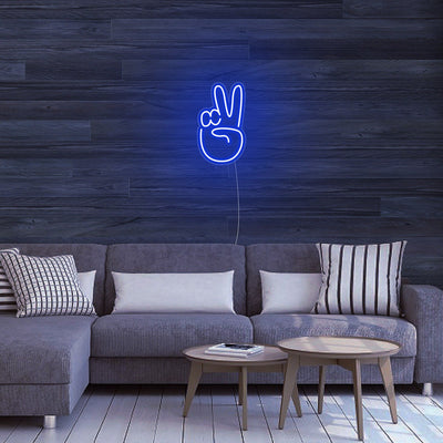 Mini Peace Finger LED Neon Signs Led Neon Lighting