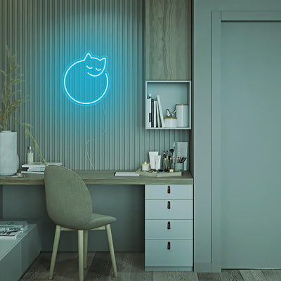 Mini curled up kitty cute cat LED Neon Signs Led Neon Lighting