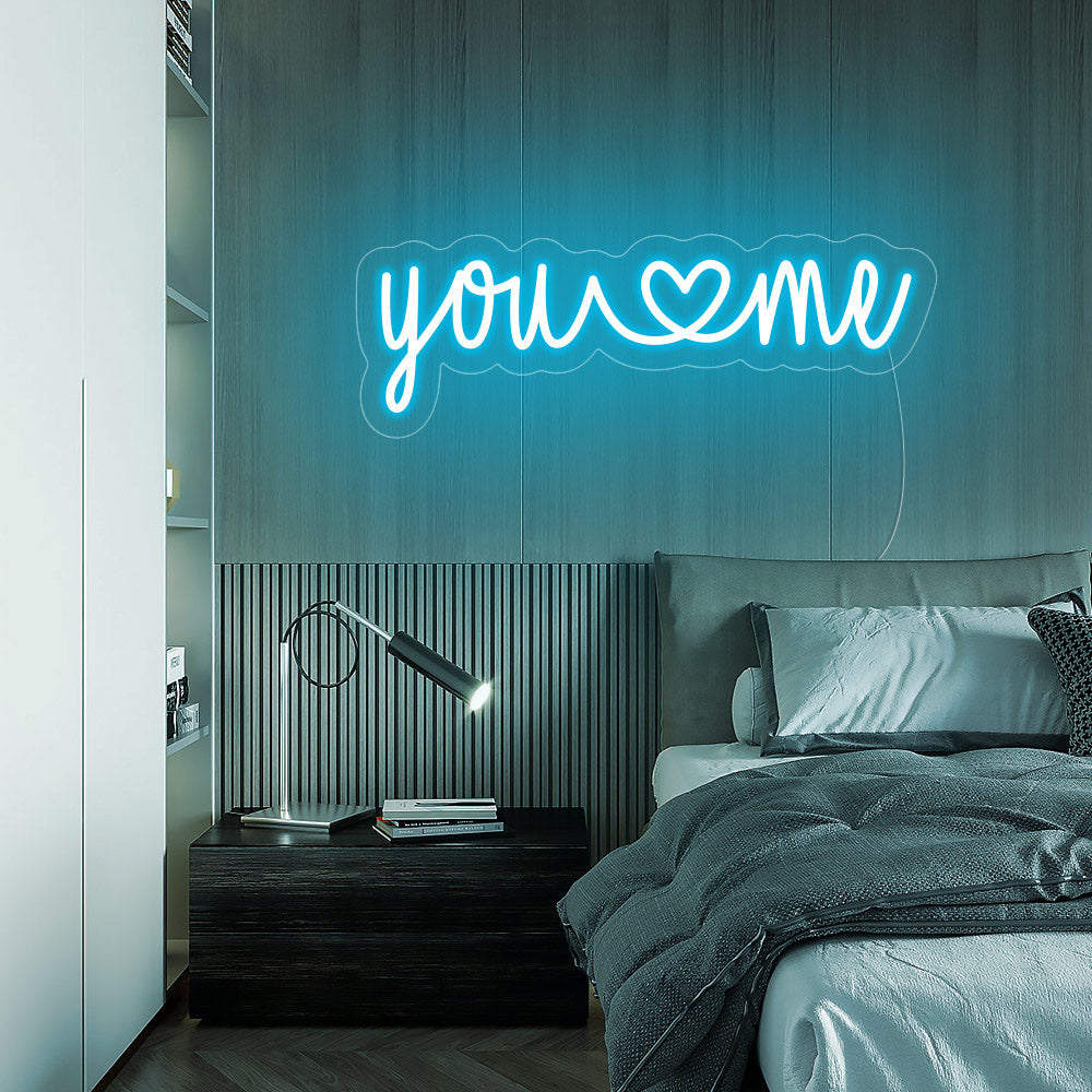 you love me Neon Signs with Love Heart Led Neon Light