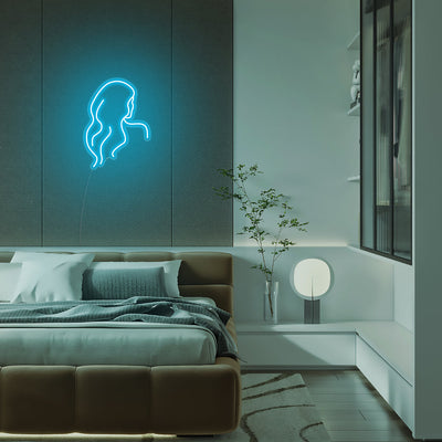 Mini Long Hair Lady Back LED Neon Signs Led Neon Lighting