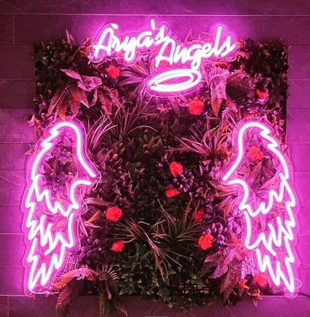 Angel Wings with Halo Neon Signs Led Neon Lighting