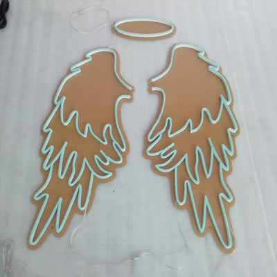 Angel Wings with Halo Neon Signs Led Neon Lighting