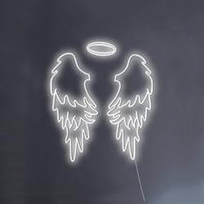 Angel Wings with Halo Neon Signs Led Neon Lighting