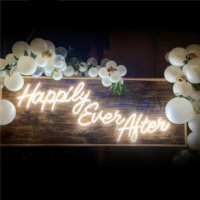 Happily Ever After Neon Sign Wedding Neon Sign Party Wall Hanging