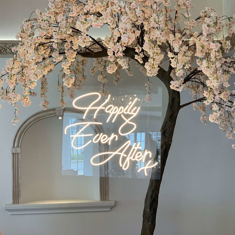 Happily Ever After x Neon Signs Led Neon Light Wedding Photo Backdrop Hanging