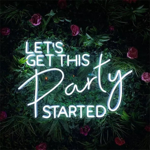 Let's Get This Party Started Neon Signs Led Neon Light Party Decoration