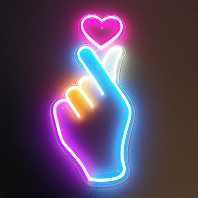 Finger Heart Neon Signs Led Neon Lighting