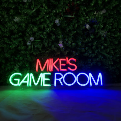 YOUR NAME'S GAME ROOM Neon Signs Custom Game Room Neon Sign