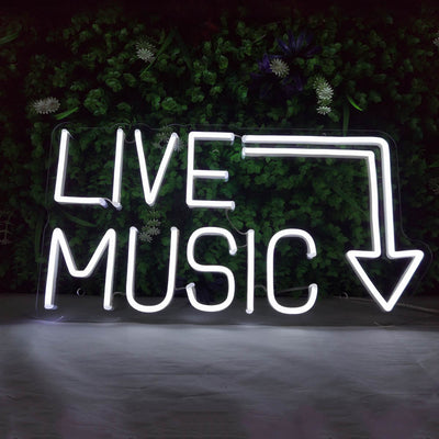 LIVE MUSIC Neon Signs Led Neon Light Bar Lighting Sign