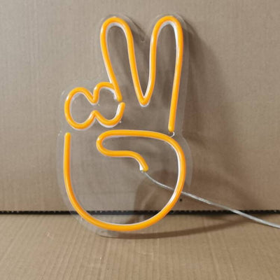 Mini Peace Finger LED Neon Signs Led Neon Lighting