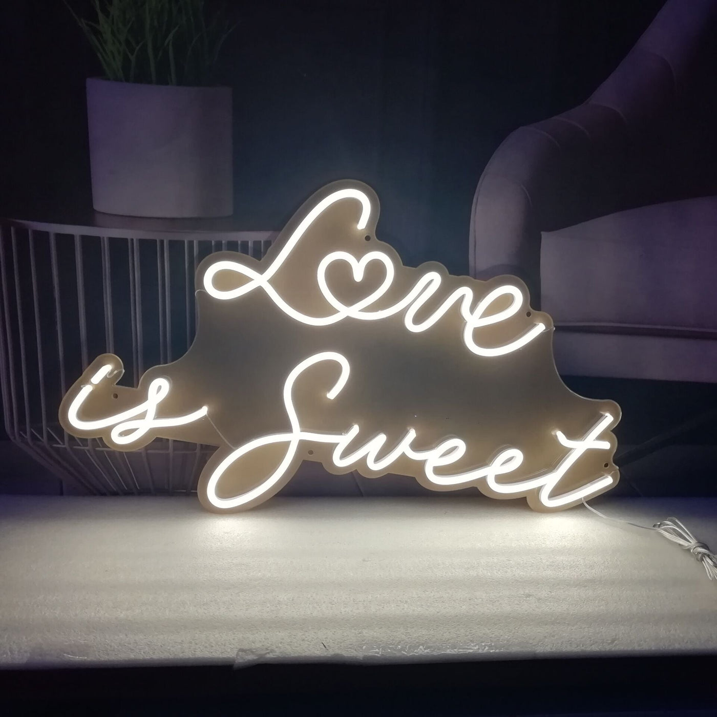 Love is Sweet Neon Signs Led Neon Light Wedding Party Decoration