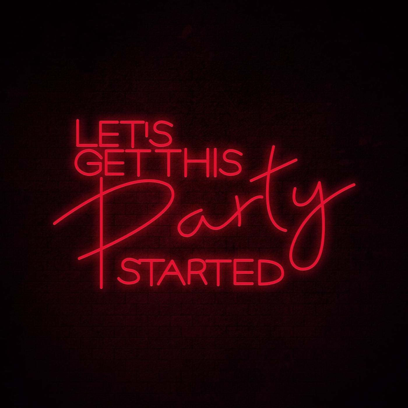 Let's Get This Party Started Neon Signs Led Neon Light Party Decoration