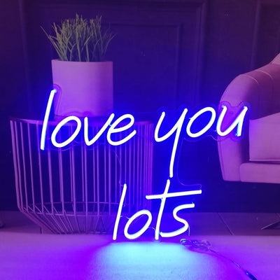 Love you lots Neon Signs Led Neon Light Bedroom Wall Hanging