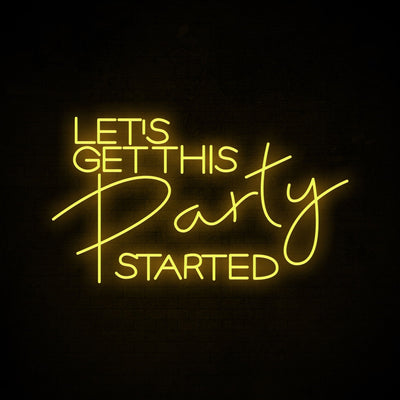 Let's Get This Party Started Neon Signs Led Neon Light Party Decoration