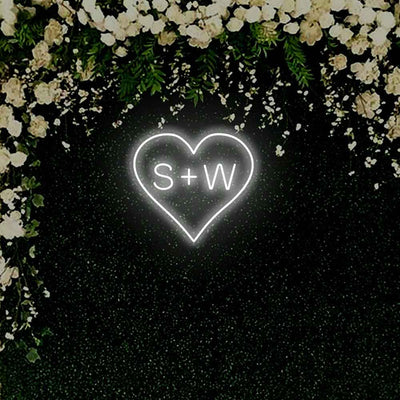 Love Heart Custom Name Neon Sign Wedding Neon Sign