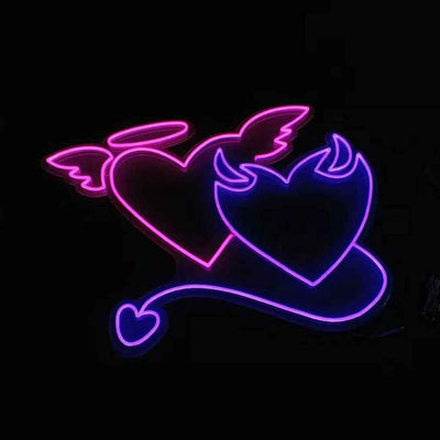 Angela Demon Heart Neon Sign Lover Wall Hanging Neon Lighting