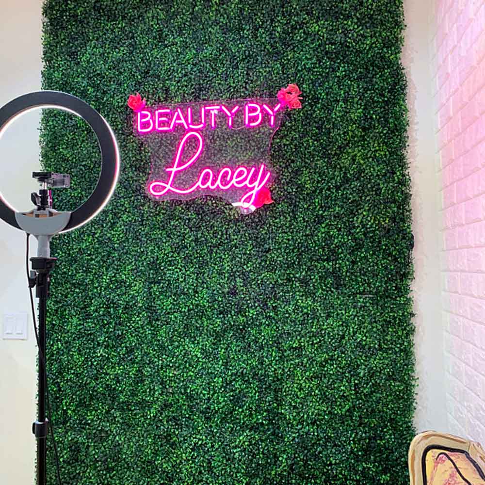 Nails By Beauty By Hair By Neon Sign Custom Business Studio Logo Store Front Lighting Sign