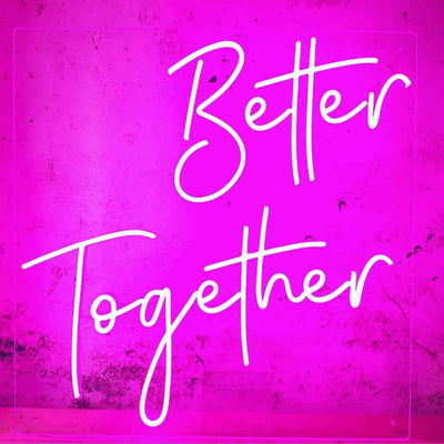 Better Together Neon Sign Wedding Party Bride Shower Reception Led Neon Lighting Sign