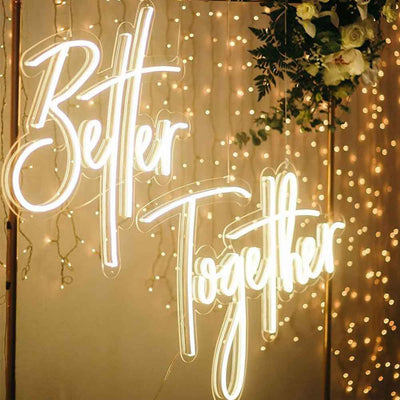 Better Together Neon Sign Wedding Party Bride Shower Reception Led Neon Lighting Sign