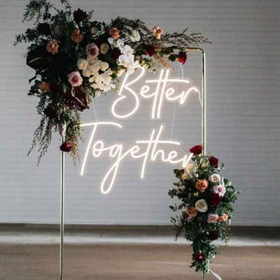 Better Together Neon Sign Wedding Party Bride Shower Reception Led Neon Lighting Sign