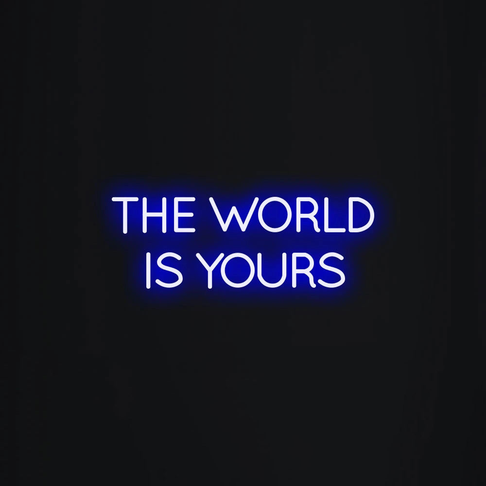 THE WORLD IS YOURS Neon Signs Led Neon Light Bedroom Lighting