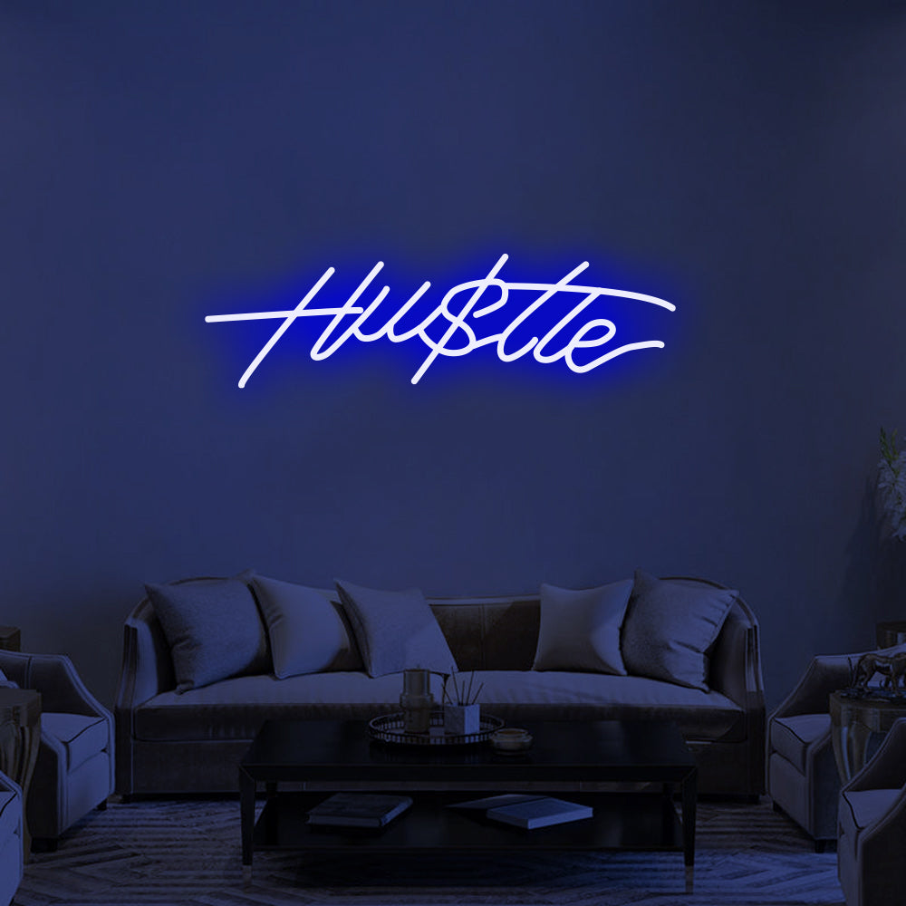 Hustle Hu$tle Neon Sign Led Neon Light Office Room Decoration