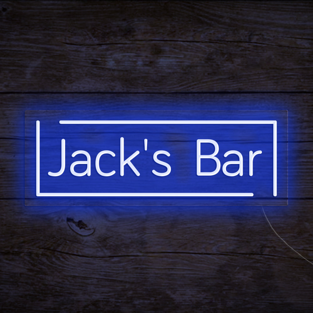 Jack's Bar Neon Signs Led Neon Light Custom Name Bar Lighting Sign