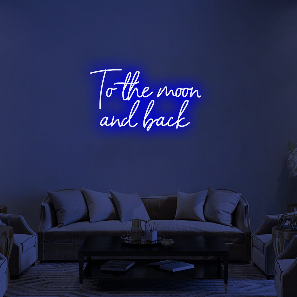 To the moon and back Neon Signs Led Neon Light