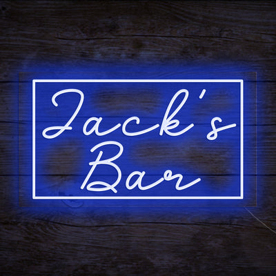 Jack's Bar Neon Signs Led Neon Light Custom Neon Bar Sign with Name