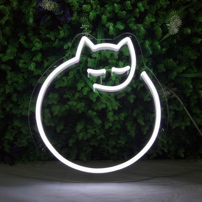 Mini curled up kitty cute cat LED Neon Signs Led Neon Lighting