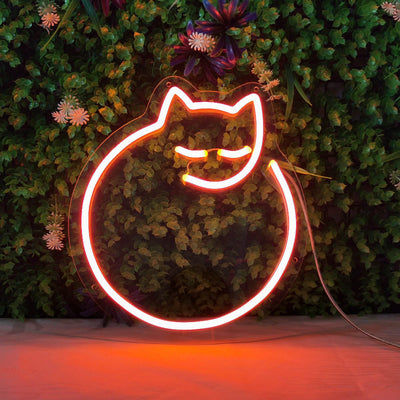 Mini curled up kitty cute cat LED Neon Signs Led Neon Lighting