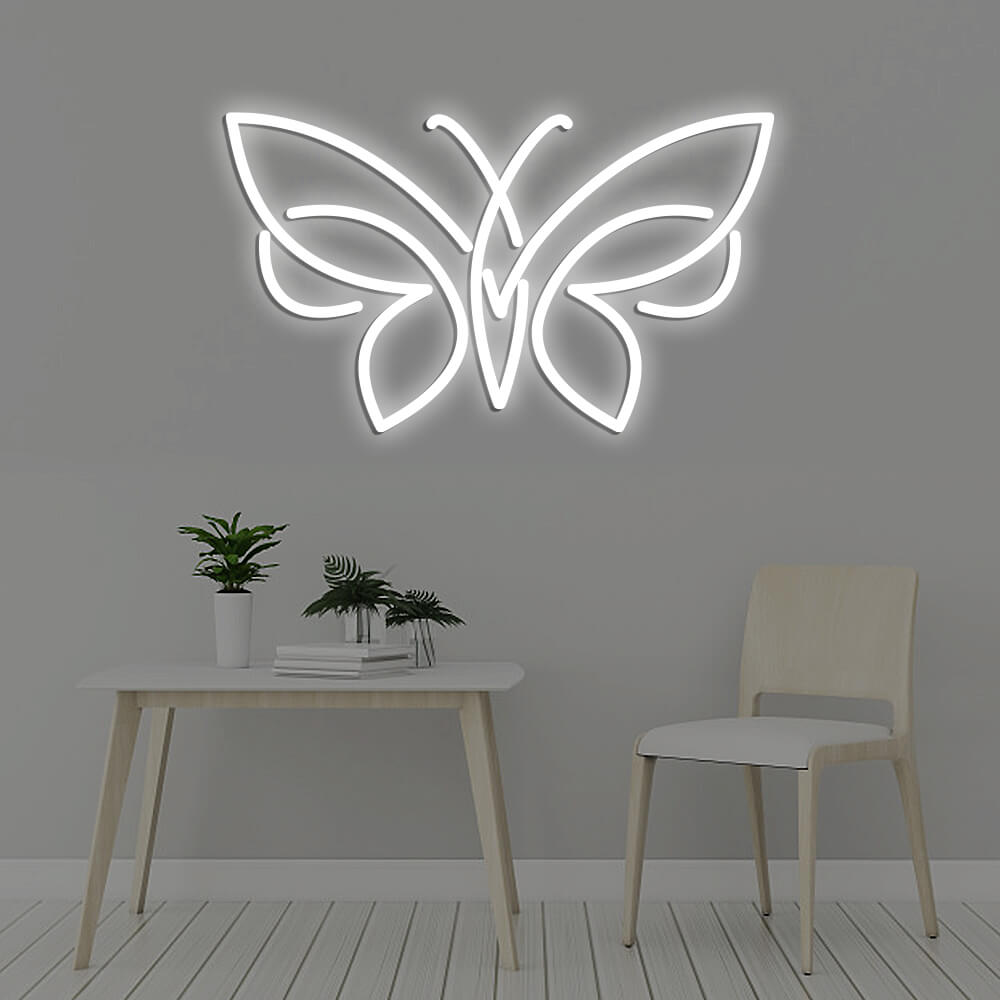 Butterfly Art Logo LED Neon Signs Led Neon Lighting Room Decoration