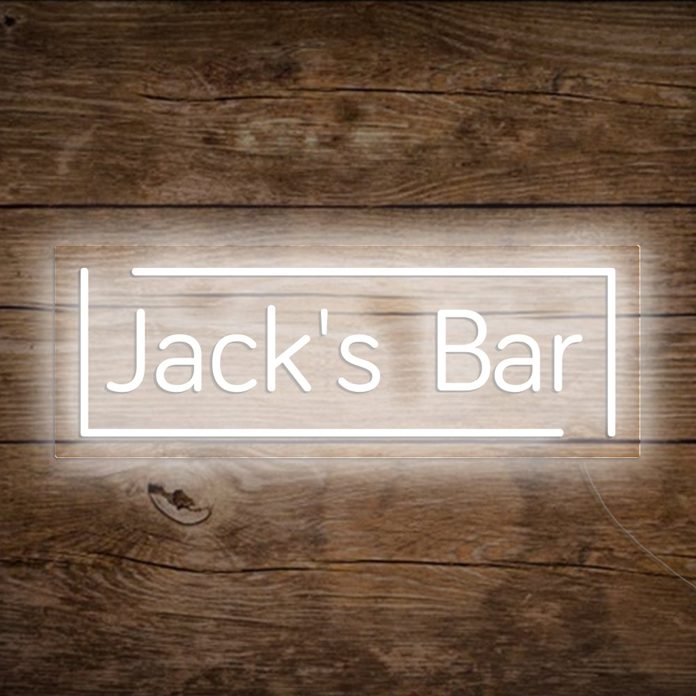 Jack's Bar Neon Signs Led Neon Light Custom Name Bar Lighting Sign