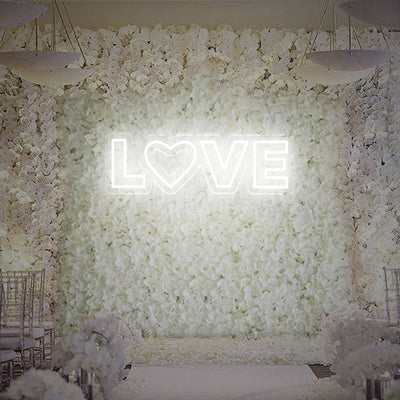 LOVE with Heats Neon Signs Led Neon Light Wedding Decoration