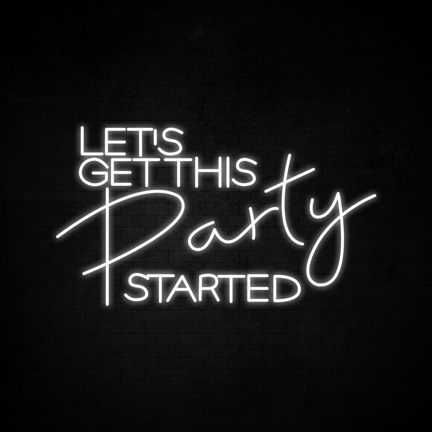 Let's Get This Party Started Neon Signs Led Neon Light Party Decoration