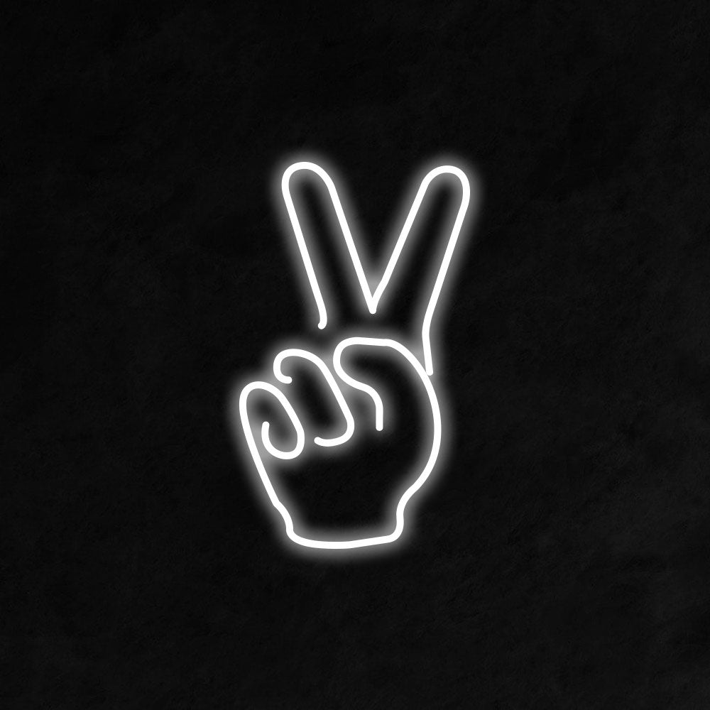 Peace Fingers Neon Signs Led Neon Lighting