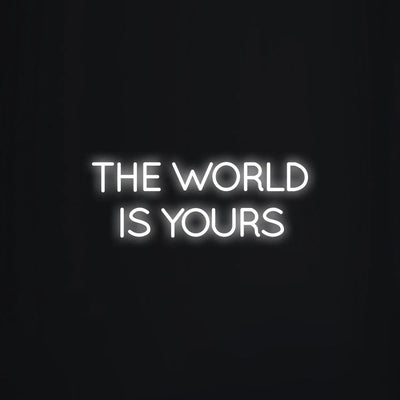 THE WORLD IS YOURS Neon Signs Led Neon Light Bedroom Lighting